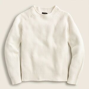 J. Crew Cream Ribbed Knit Sweater